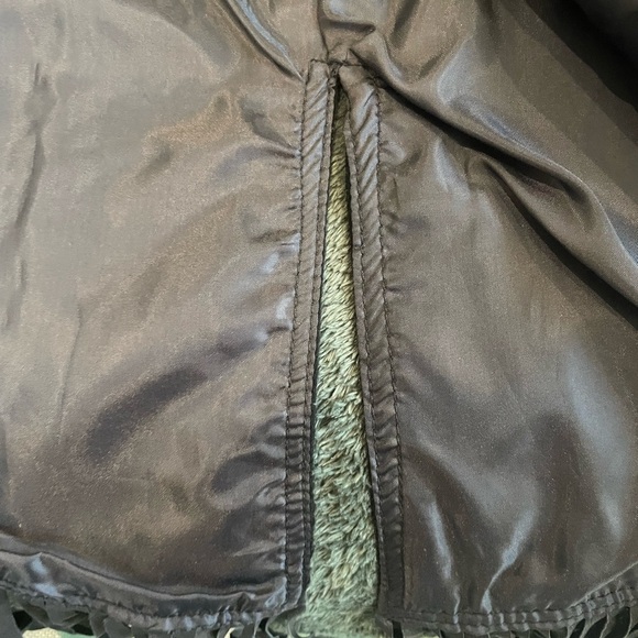 Running Wild Leather Fringe Vintage Wrap Skirt Size OS - Picture 9 of 16